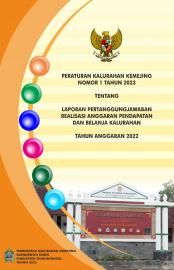 Peraturan Kalurahan Kemejing No 1 Tahun 2022 ttg Laporan Pertanggungjawaban Realisasi APBKal 2022